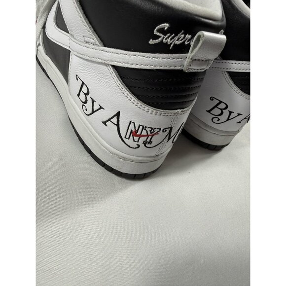 Nike SB X Supreme Dunk High Mens Size 10 White Black By Any Means DN3741-002 main image 9